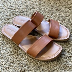 Brown leather sandals